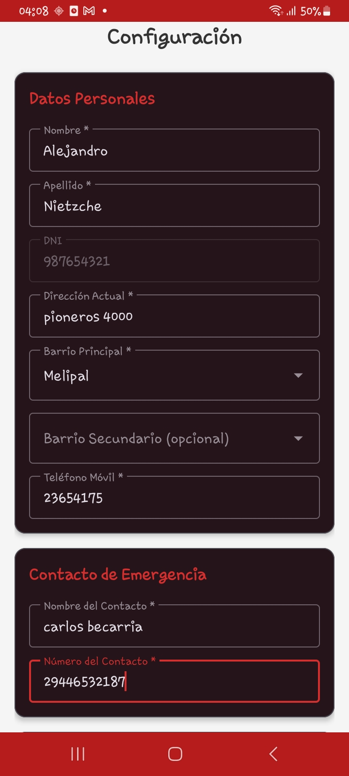 Formulario de registro de usuario